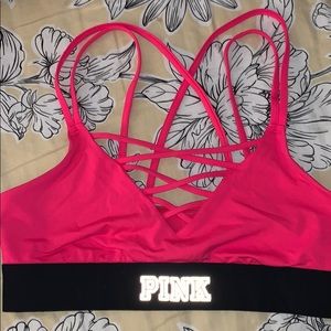 Pink Victoria’s Secret Sports bra
